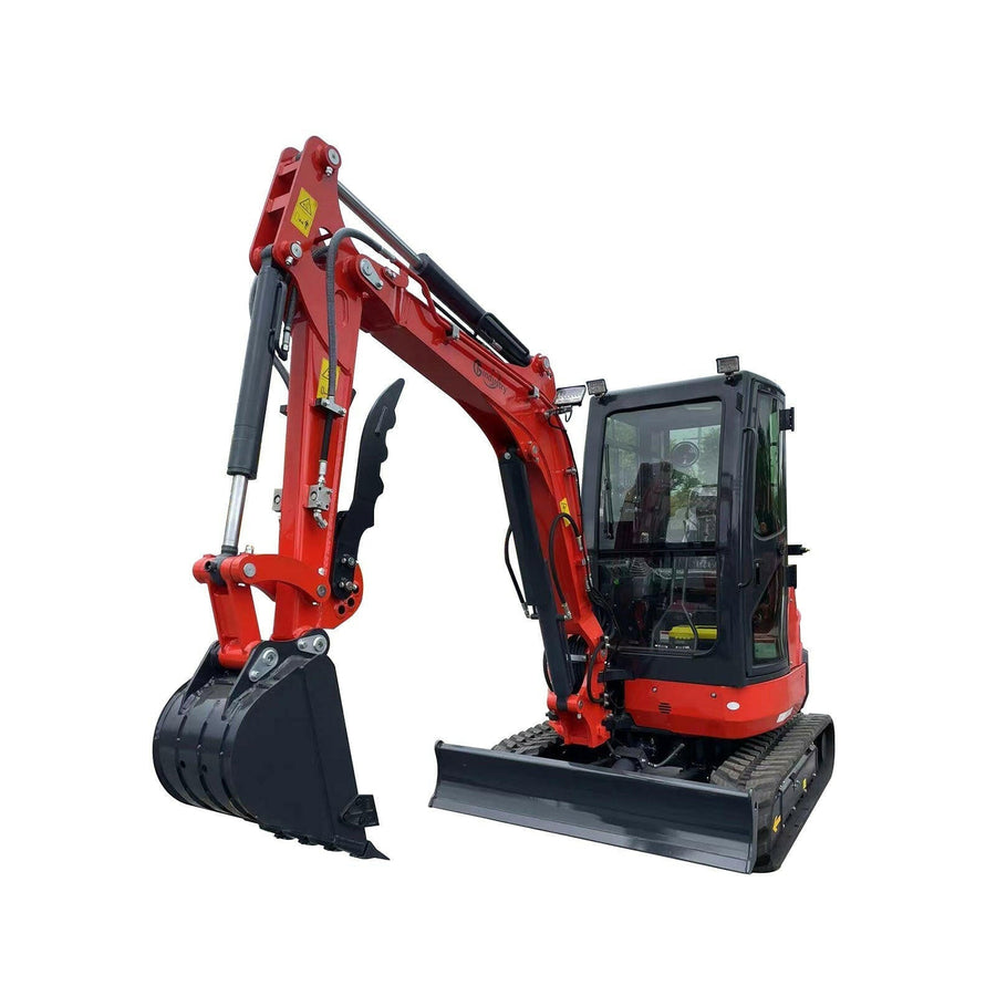 3.5 Ton Mini Excavator Yanmar 27.5HP Diesel w/ Enclosed Cab | CFG-KU45