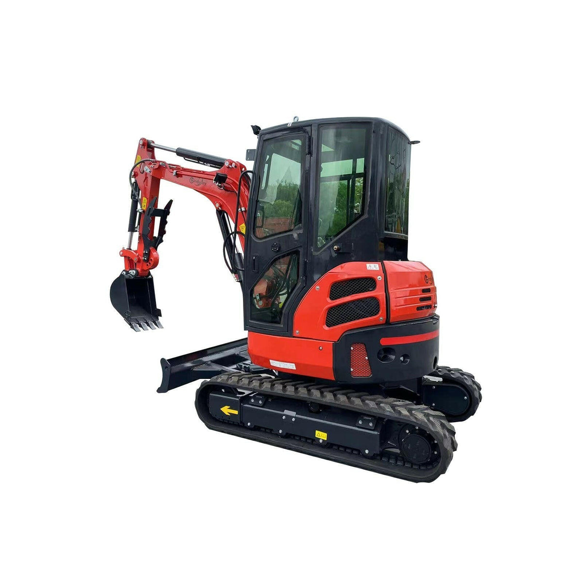 3.5 Ton Mini Excavator Yanmar 27.5HP Diesel w/ Enclosed Cab | CFG-KU45