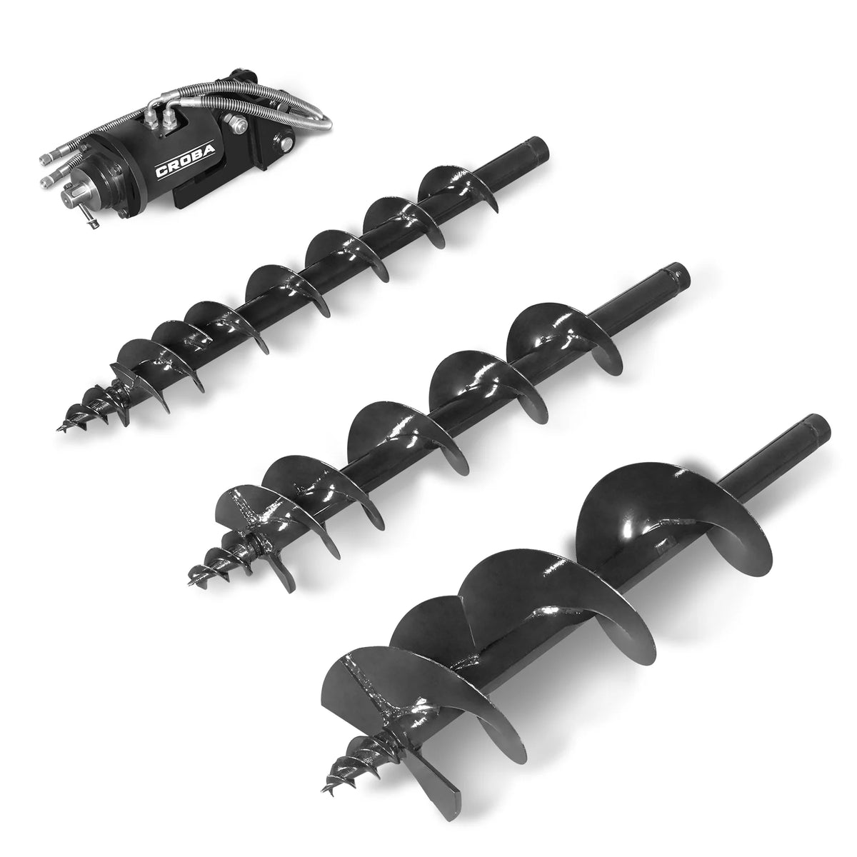 Three-Rod Auger for Mini Compact Excavator MEC17, MEC17PRO (SKU: 150533; 150534）