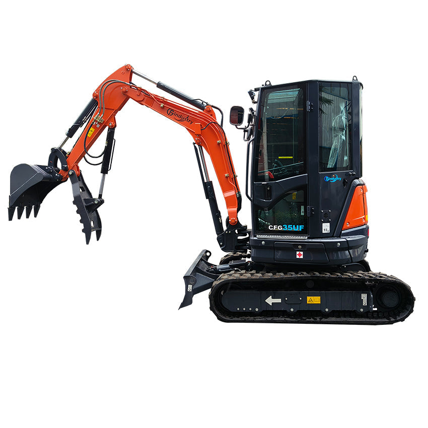2.8 Ton Mini Excavator Kubota Diesel Engine w/ Enclosed Cab | CFG35UF
