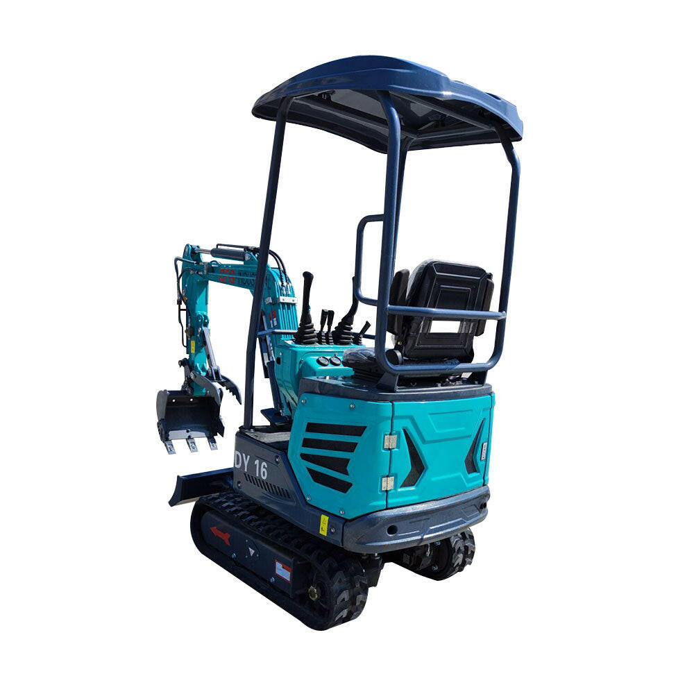 1 Ton Mini Excavator Kubota D722 Diesel Engine Rubber Tracks Dozer Blade | CFG-DY16