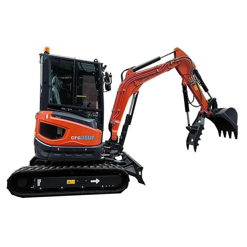 2.8 Ton Mini Excavator Kubota Diesel Engine w/ Enclosed Cab | CFG35UF