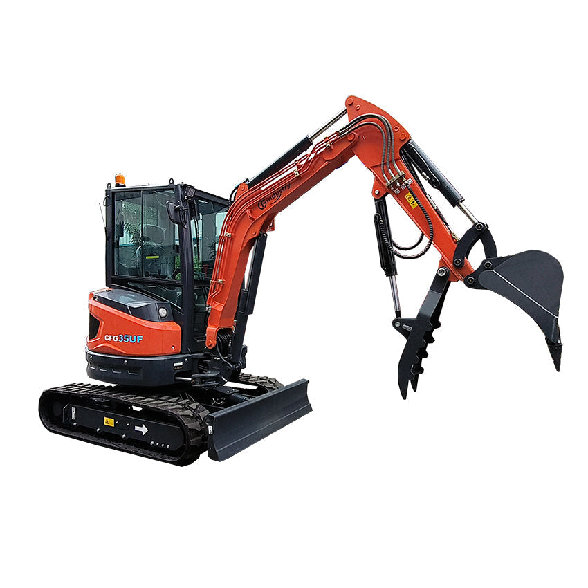 2.8 Ton Mini Excavator Kubota Diesel Engine w/ Enclosed Cab | CFG35UF