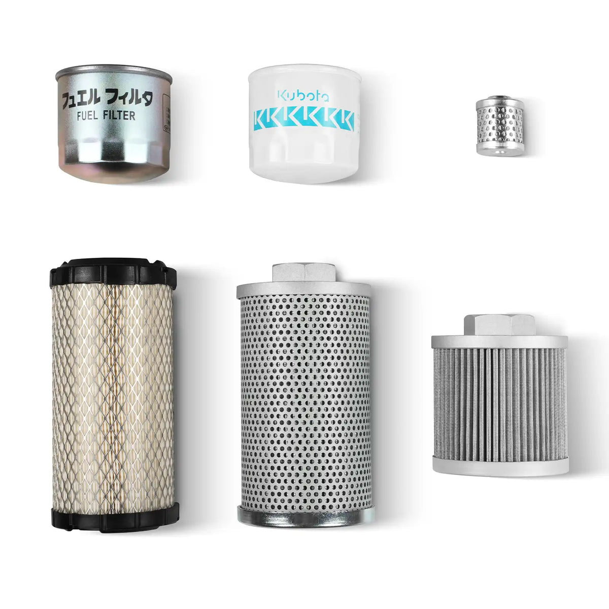 ( 1 Pack / 6 Pcs ) Filter Element Set for Mini Compact Excavator MEC17,MEC17PRO (SKU: 150533, 150534）