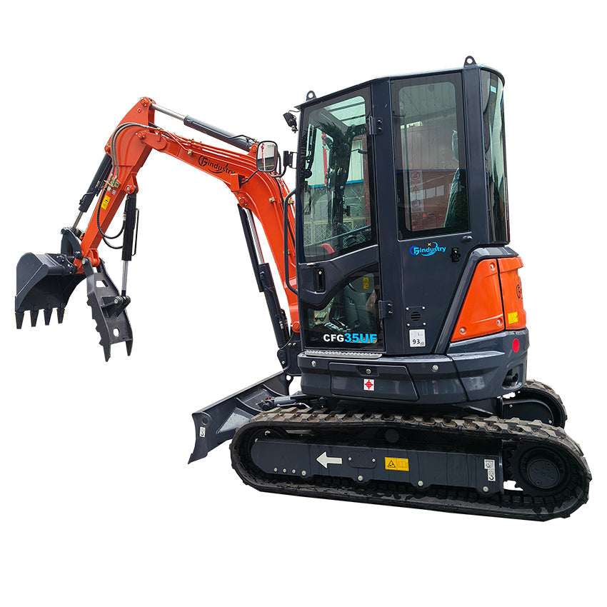2.8 Ton Mini Excavator Kubota Diesel Engine w/ Enclosed Cab | CFG35UF