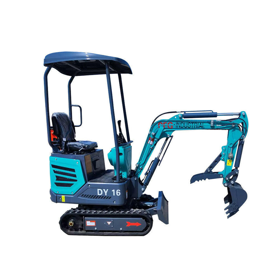1 Ton Mini Excavator Kubota D722 Diesel Engine Rubber Tracks Dozer Blade | CFG-DY16