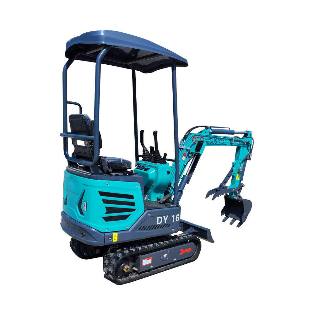 1 Ton Mini Excavator Kubota D722 Diesel Engine Rubber Tracks Dozer Blade | CFG-DY16
