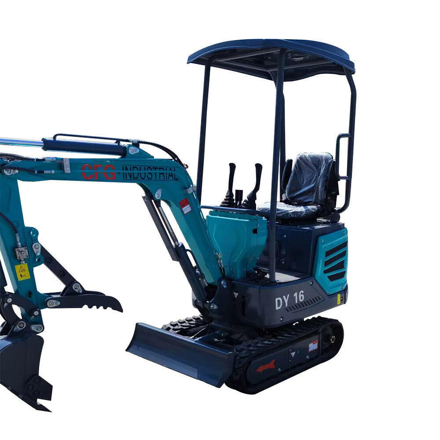 1 Ton Mini Excavator Kubota D722 Diesel Engine Rubber Tracks Dozer Blade | CFG-DY16