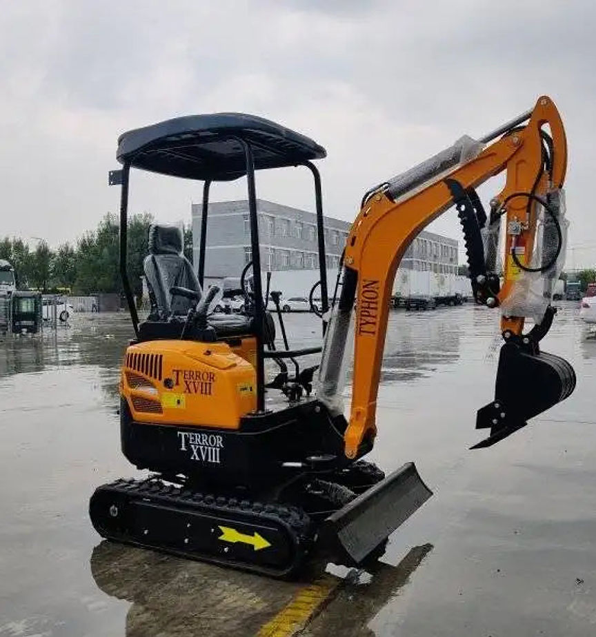 TYPHON TERROR XVIII Mini Excavator 4000lbs USA KUBOTA D902 + 12″ DIGGING BUCKET
