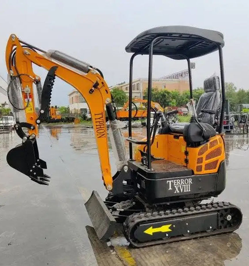 TYPHON TERROR XVIII Mini Excavator 4000lbs USA KUBOTA D902 + 12″ DIGGING BUCKET