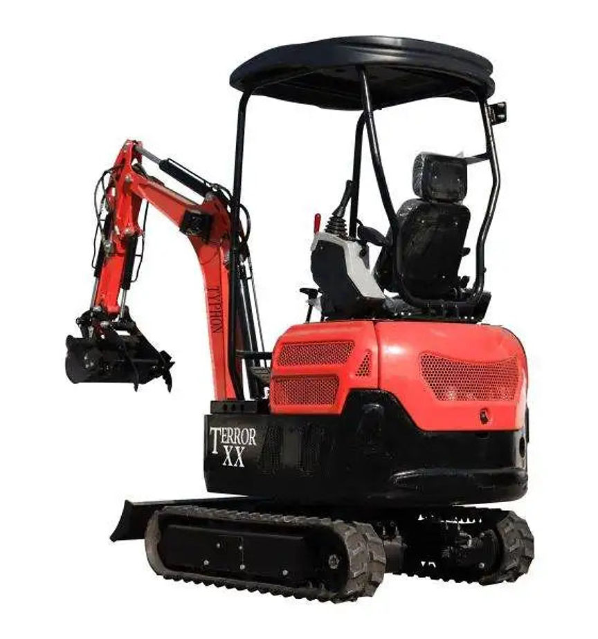 2025 4,000 lb TYPHON TERROR XX Mini Excavator Rubber Track with Kubota D902