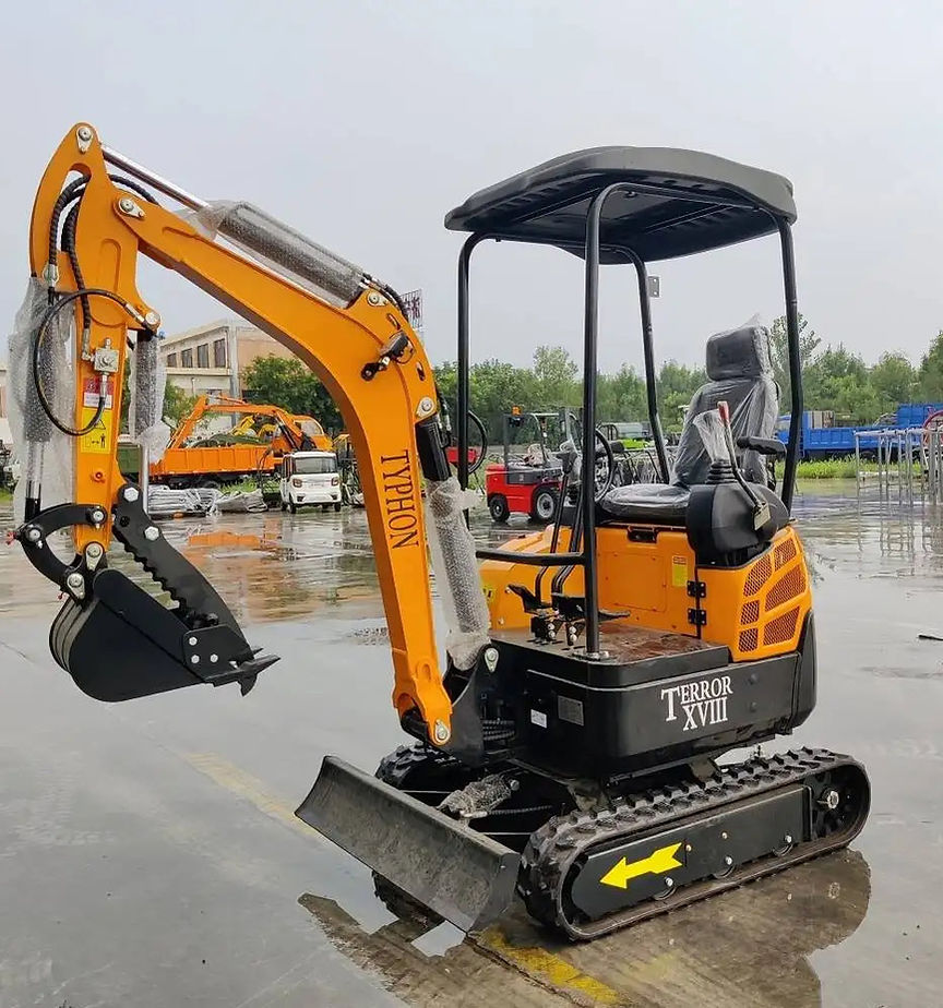 TYPHON TERROR XVIII Mini Excavator 4000lbs USA KUBOTA D902 + 12″ DIGGING BUCKET