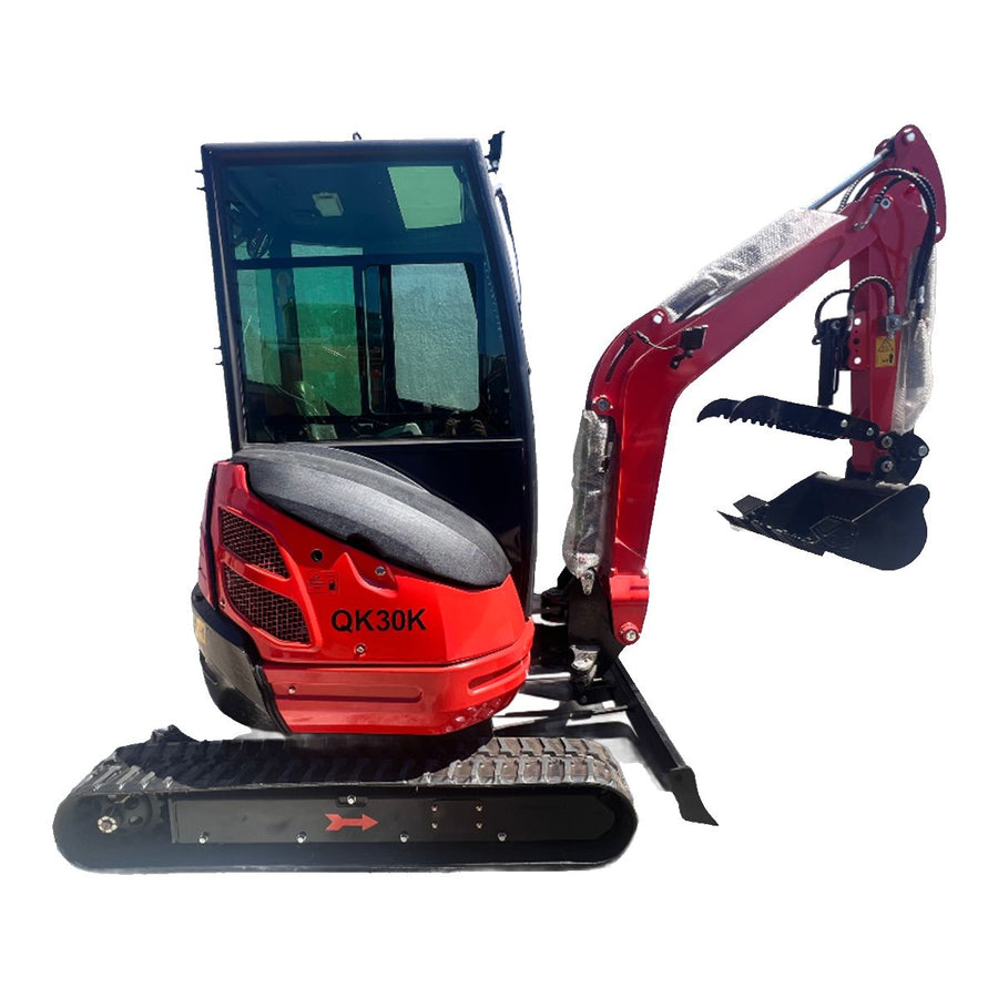 QK30K 2.8-Ton Mini Excavator w/ Kubota Diesel Cab