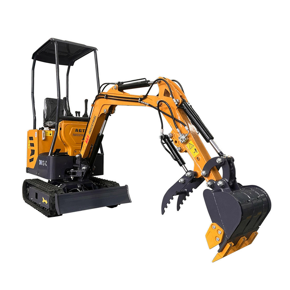 1 Ton Mini Excavator B&S 13.5HP Engine w/ Hydraulic Thumb | AGT-DM12-C