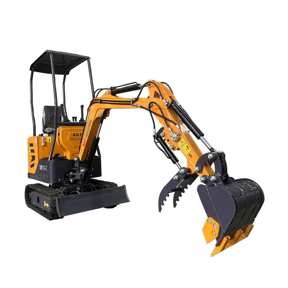 1 Ton Mini Excavator B&S 13.5HP Engine w/ Hydraulic Thumb | AGT-DM12-C