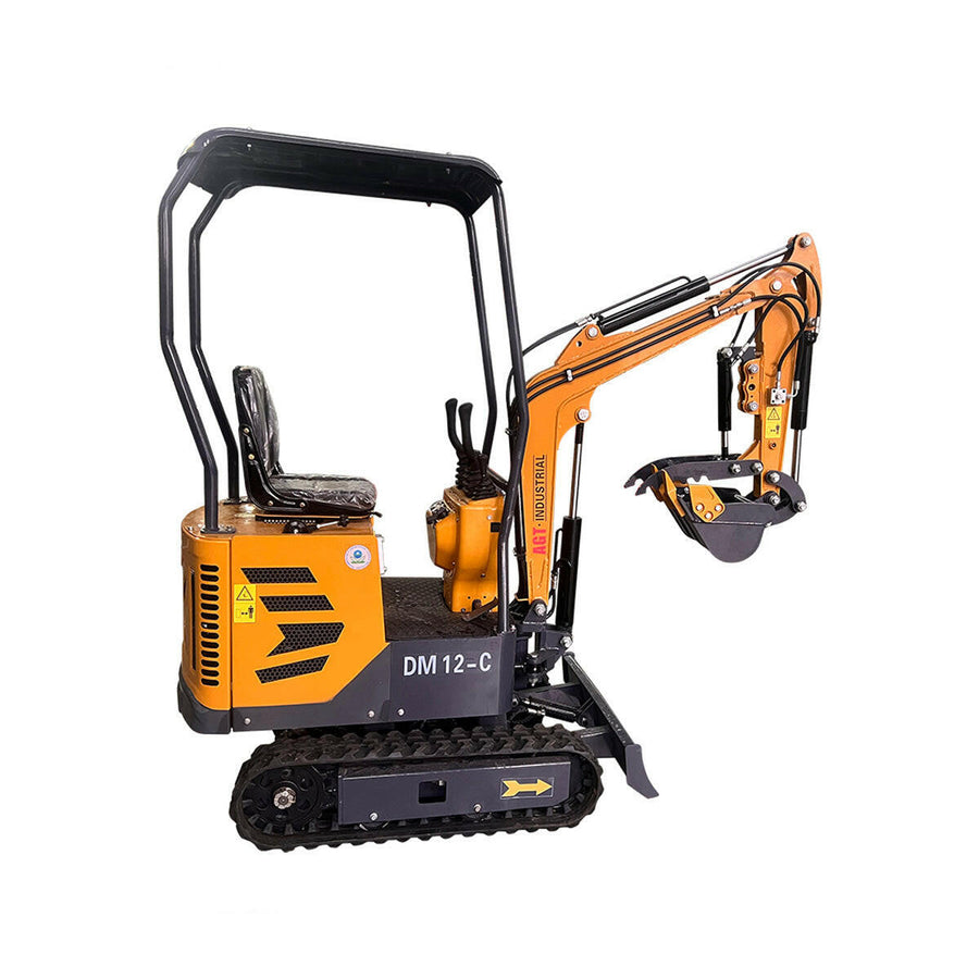 1 Ton Mini Excavator B&S 13.5HP Engine w/ Hydraulic Thumb | AGT-DM12-C