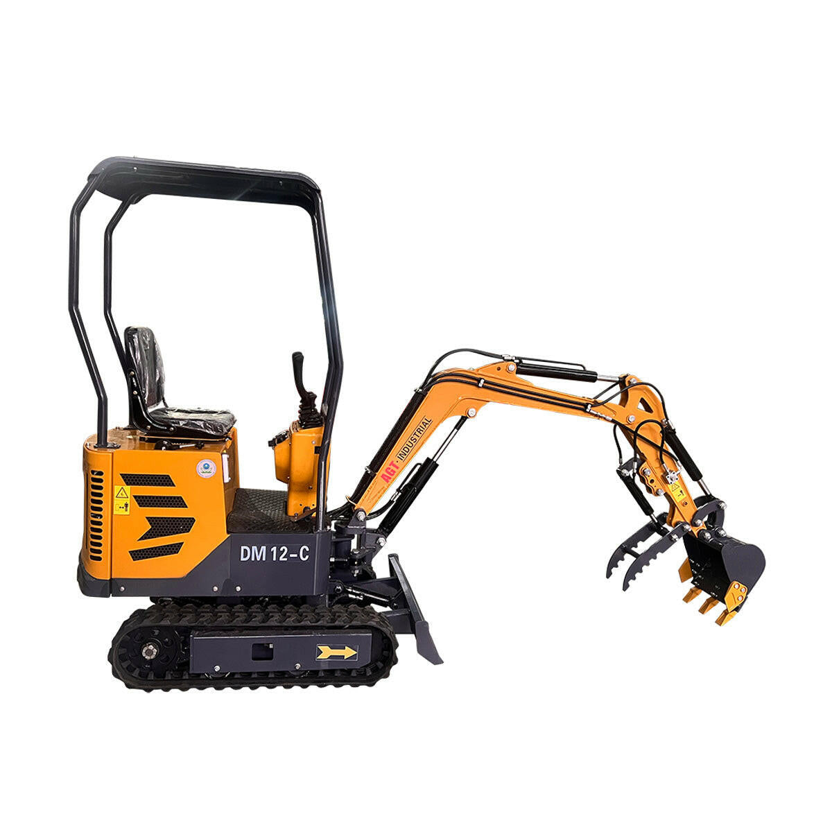 1 Ton Mini Excavator B&S 13.5HP Engine w/ Hydraulic Thumb | AGT-DM12-C