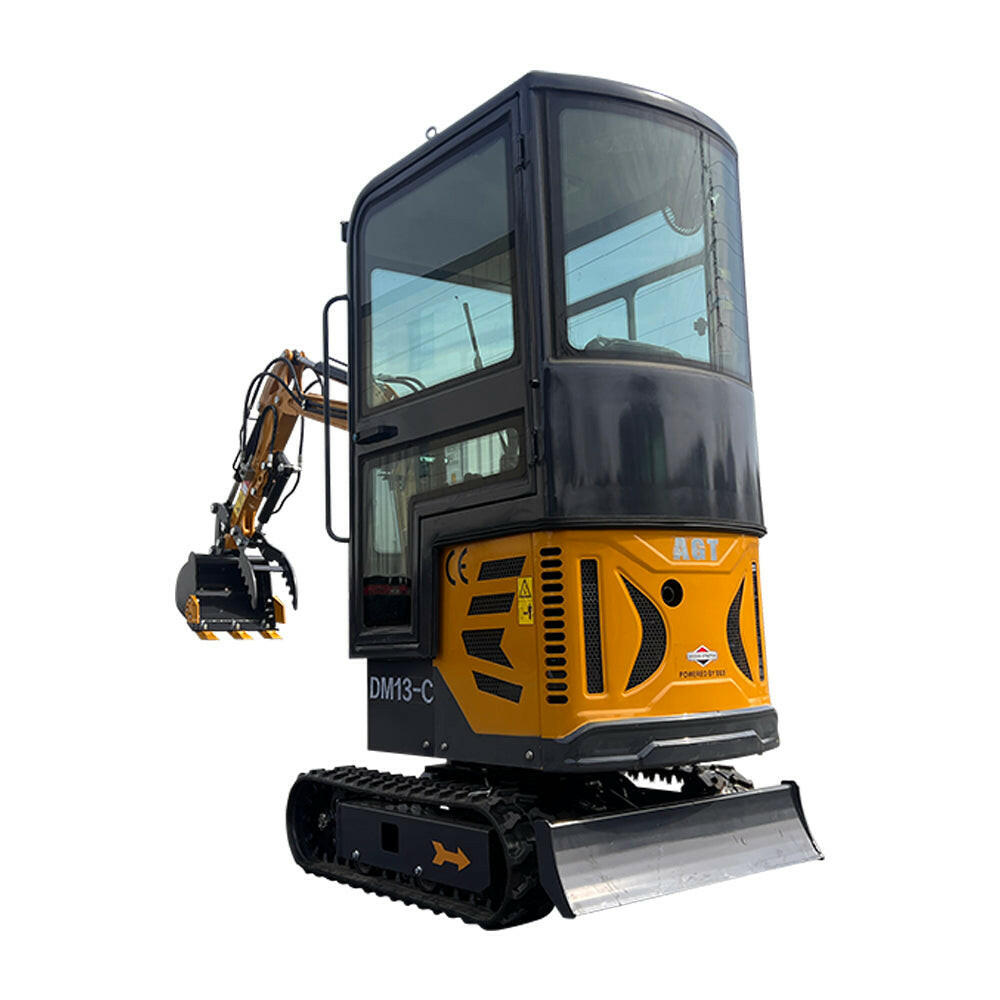 1 Ton Mini Excavator B&S 13.5HP Engine Enclosed Cab w/ Thumb | DM13-C