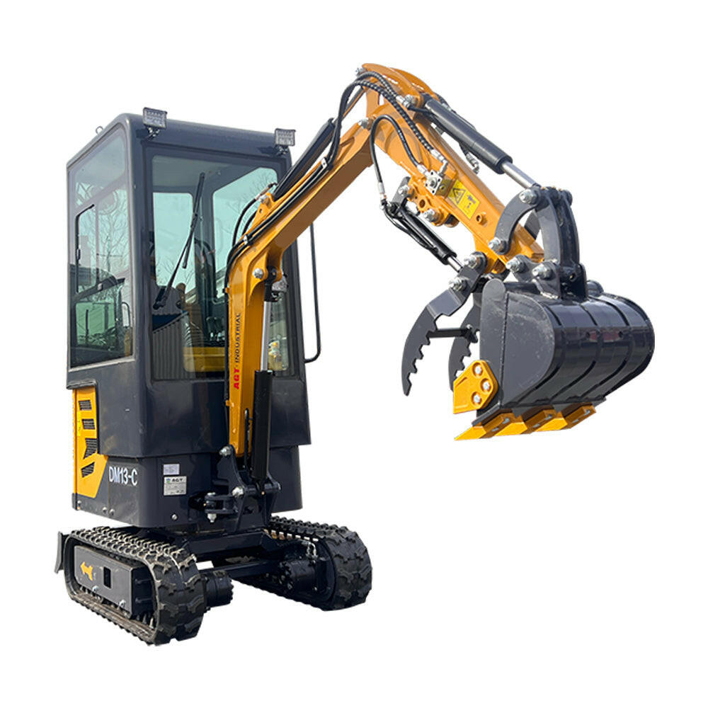 1 Ton Mini Excavator B&S 13.5HP Engine Enclosed Cab w/ Thumb | DM13-C