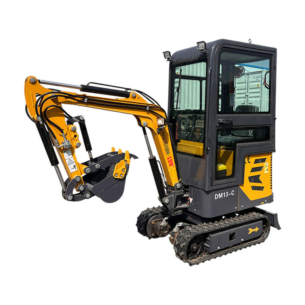 1 Ton Mini Excavator B&S 13.5HP Engine Enclosed Cab w/ Thumb | DM13-C