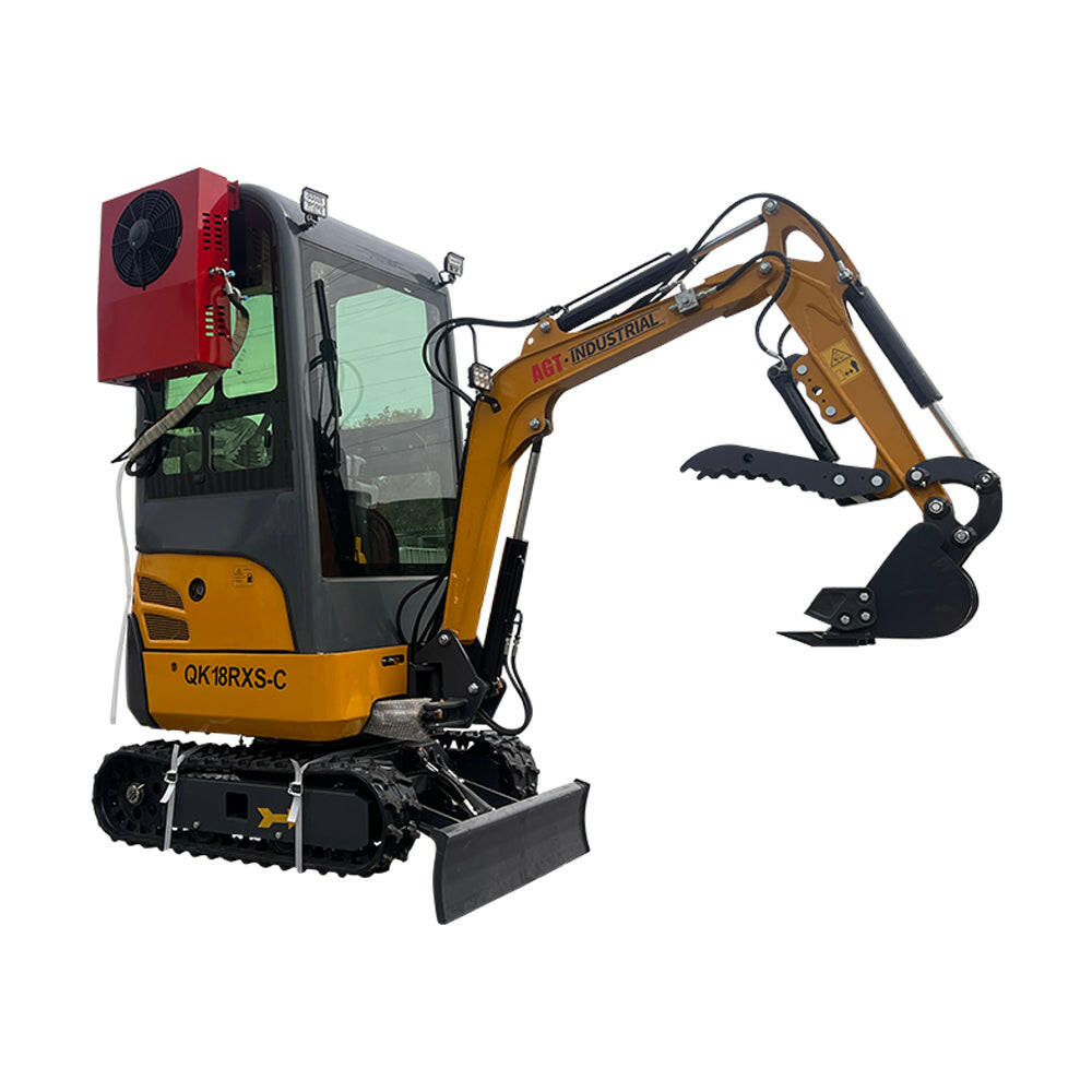 1 Ton Rato Mini Excavator Enclosed AC Cab w/ Pilot Control & Thumb | AGT-QK18RXS-C / KH18-C
