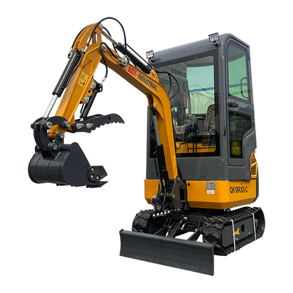 1 Ton Rato Mini Excavator Enclosed AC Cab w/ Pilot Control & Thumb | AGT-QK18RXS-C / KH18-C
