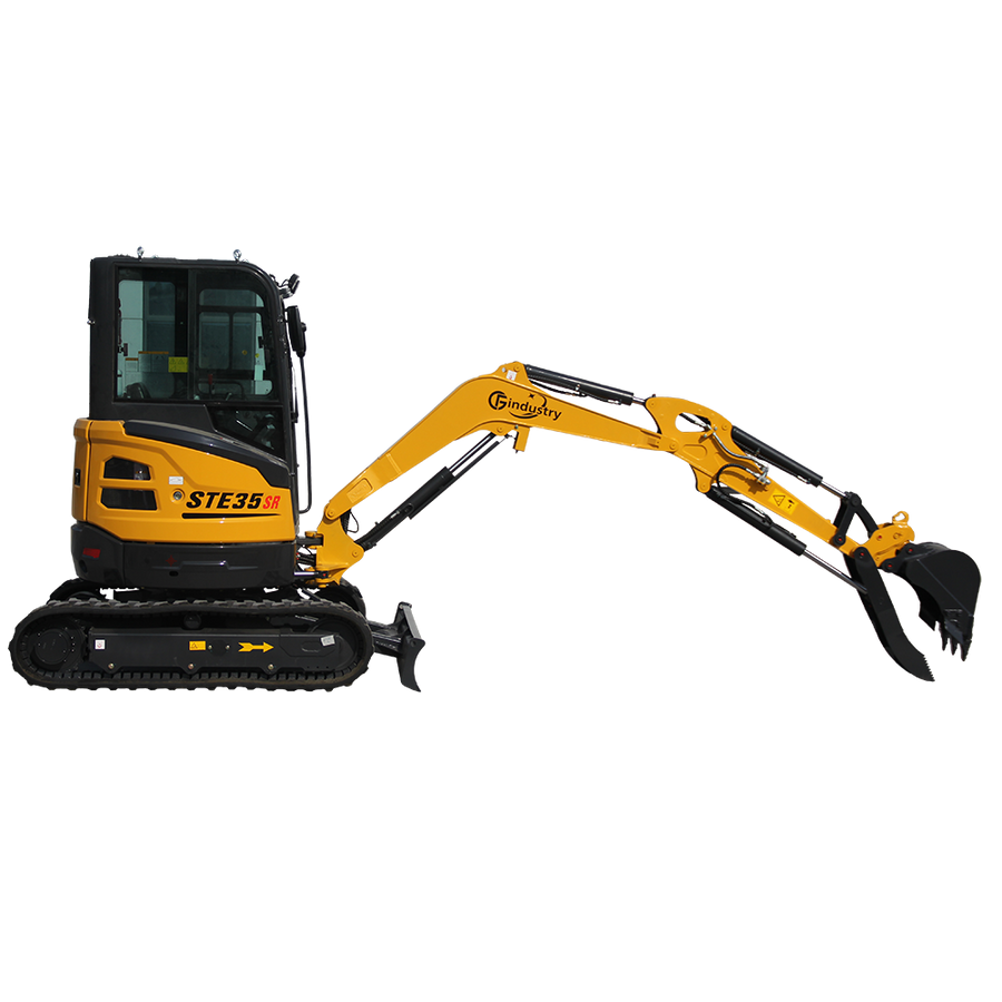 2.8 Ton Mini Excavator Yanmar 25HP Diesel Enclosed Cab w/ Thumb | CFG-STE35SR