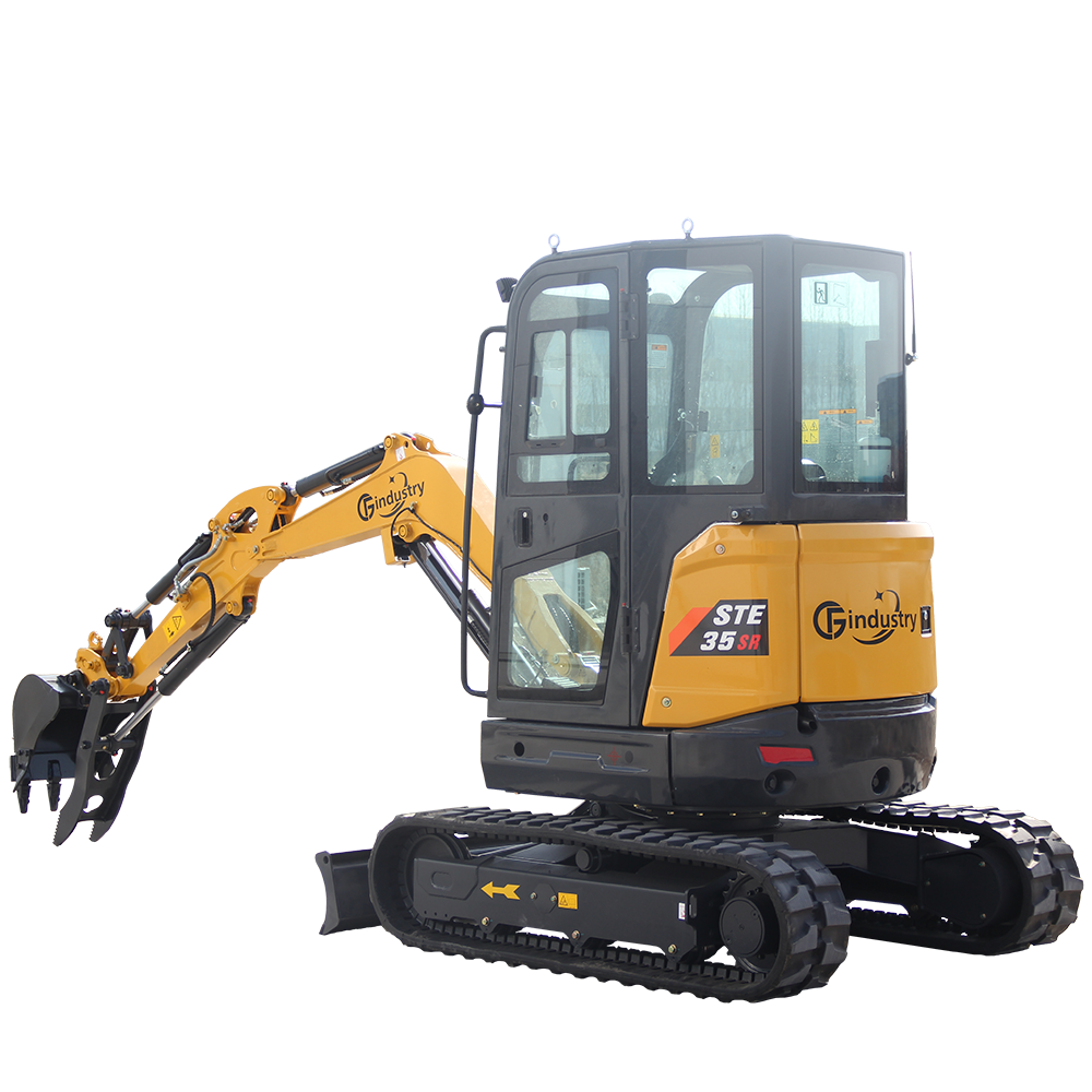 2.8 Ton Mini Excavator Yanmar 25HP Diesel Enclosed Cab w/ Thumb | CFG-STE35SR