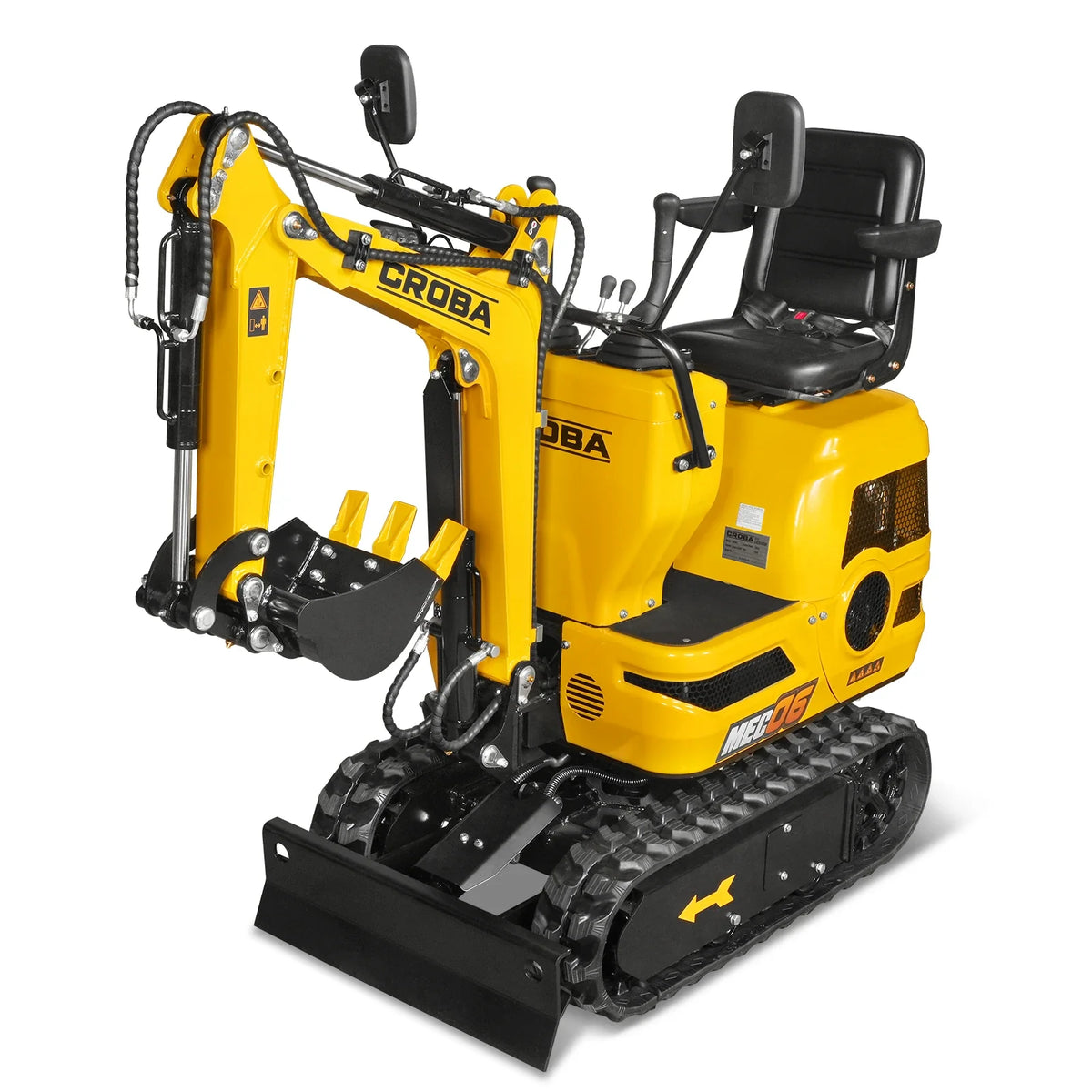 Mini Compact Excavator Loncin 300cc 9hp Engine, 43.3" Max. Digging Depth, 0.6Ton, 1345 LBS Operating Weight, MEC06