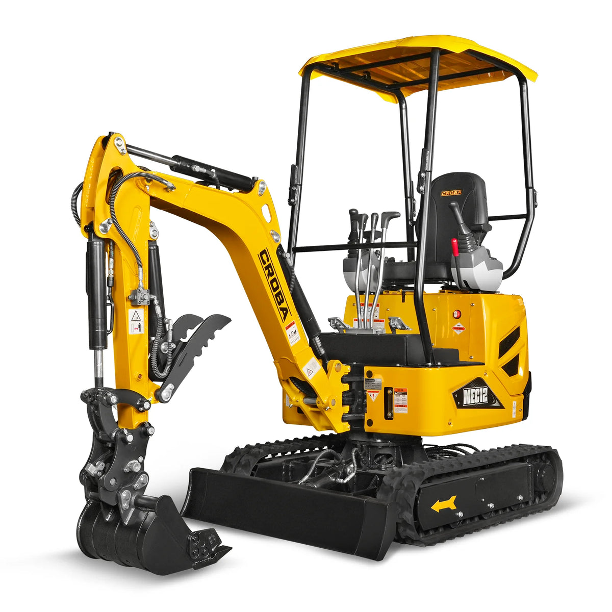 Mini Compact Excavator Kubota D722 Engine,  65.7" Max. Digging Depth, 1.2 Ton, 2700 LBS Operating Weight,  MEC12