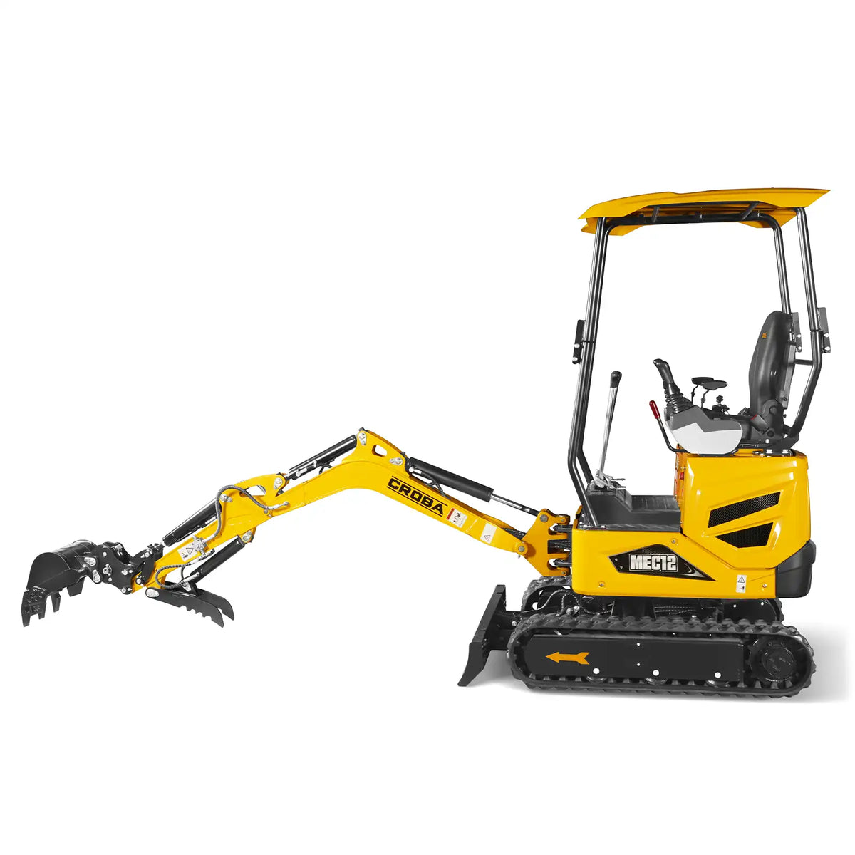 Mini Compact Excavator Kubota D722 Engine,  65.7" Max. Digging Depth, 1.2 Ton, 2700 LBS Operating Weight,  MEC12