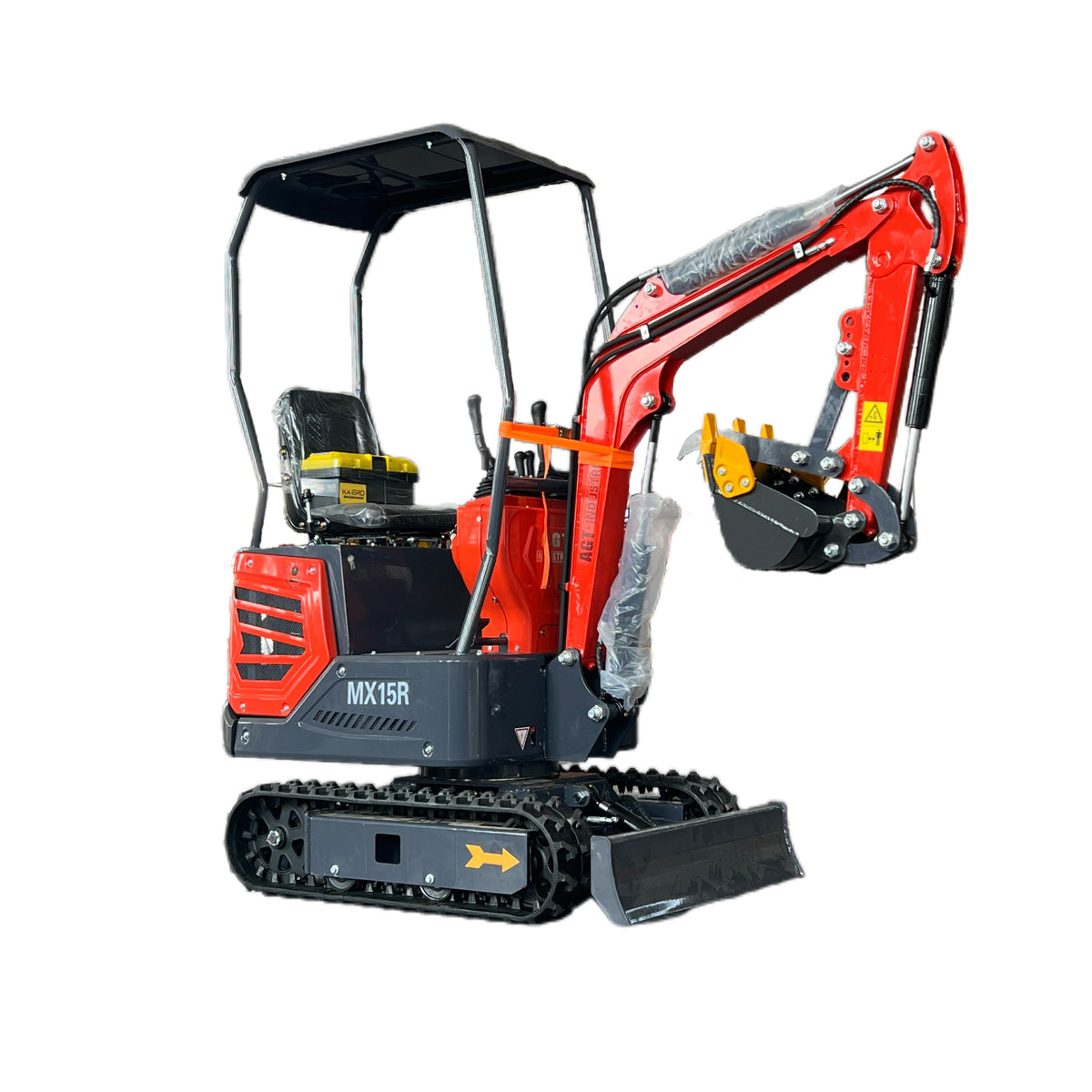 1 Ton Mini Excavator Rato 13.5HP w/ Side Swing Boom & Thumb | AGT-MX15R