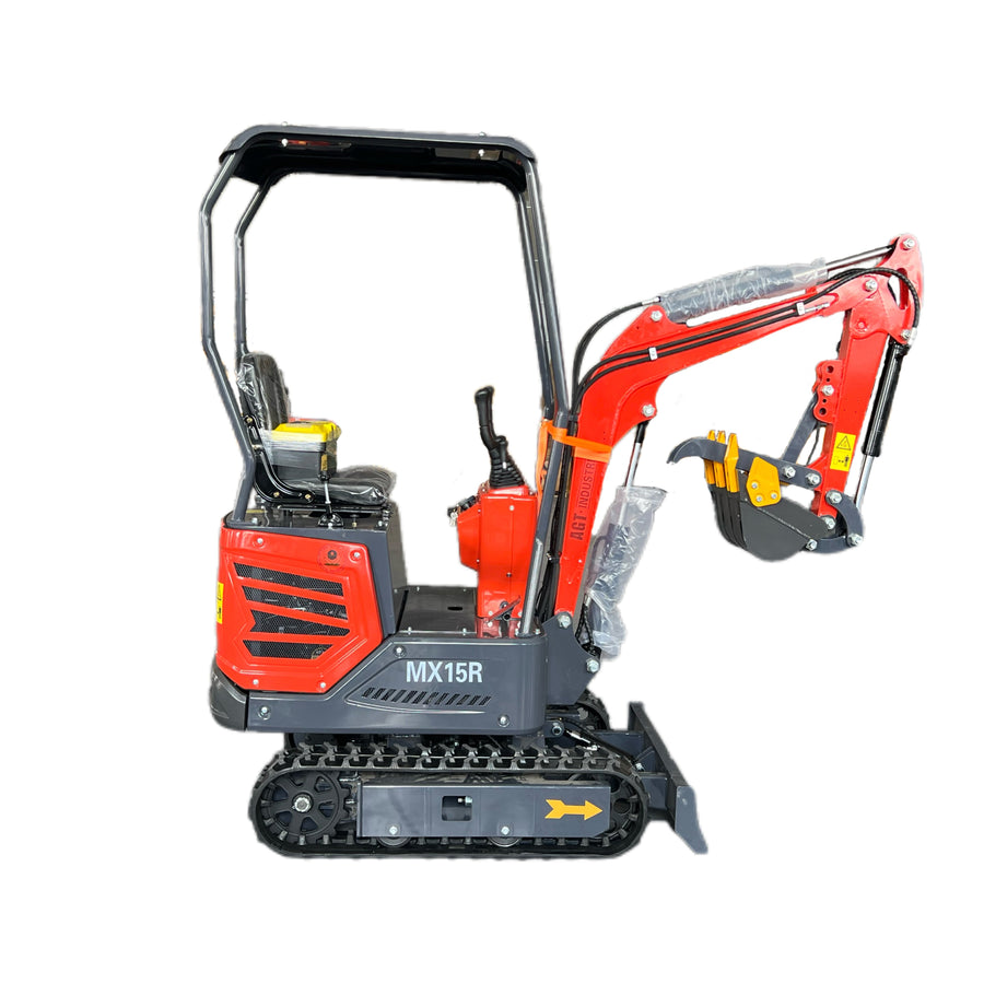 1 Ton Mini Excavator Rato 13.5HP w/ Side Swing Boom & Thumb | AGT-MX15R