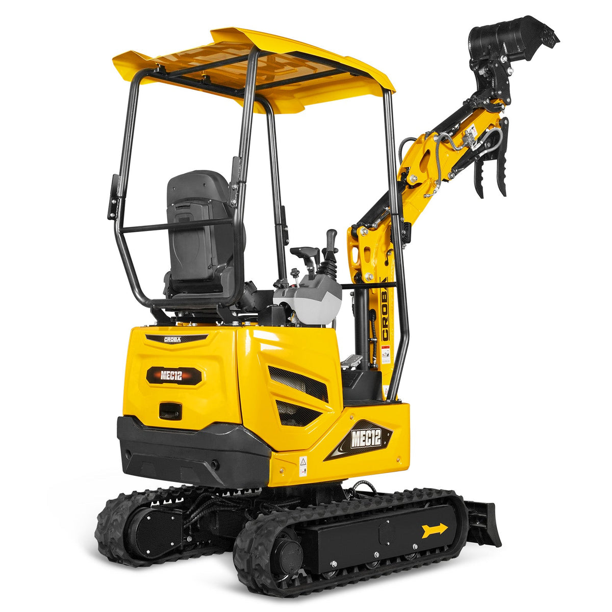 Mini Compact Excavator Kubota D722 Engine,  65.7" Max. Digging Depth, 1.2 Ton, 2700 LBS Operating Weight,  MEC12