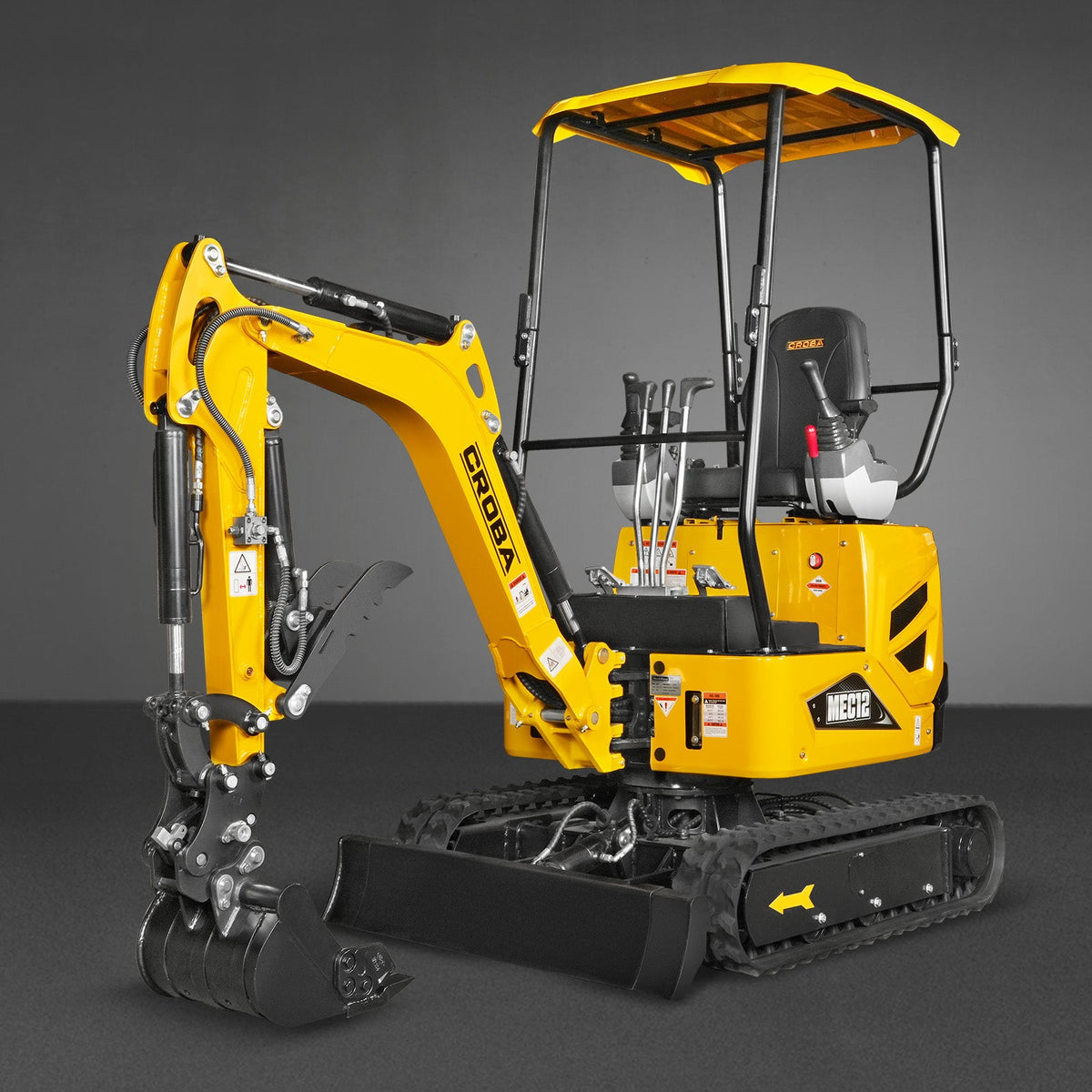 Mini Compact Excavator Kubota D722 Engine,  65.7" Max. Digging Depth, 1.2 Ton, 2700 LBS Operating Weight,  MEC12