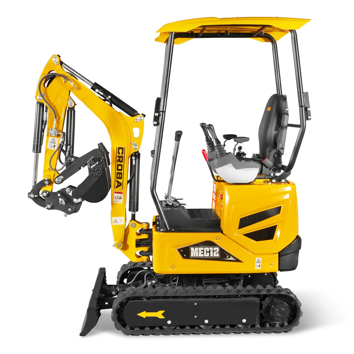 Mini Compact Excavator Kubota D722 Engine,  65.7" Max. Digging Depth, 1.2 Ton, 2700 LBS Operating Weight,  MEC12