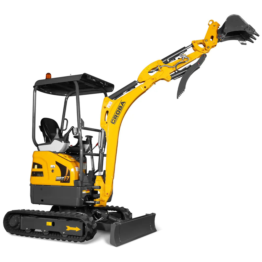 Mini Compact Excavator Kubota D902 Engine,  89" Max. Digging Depth, 1.7 Ton, 4145 LBS Operating Weight,  MEC17