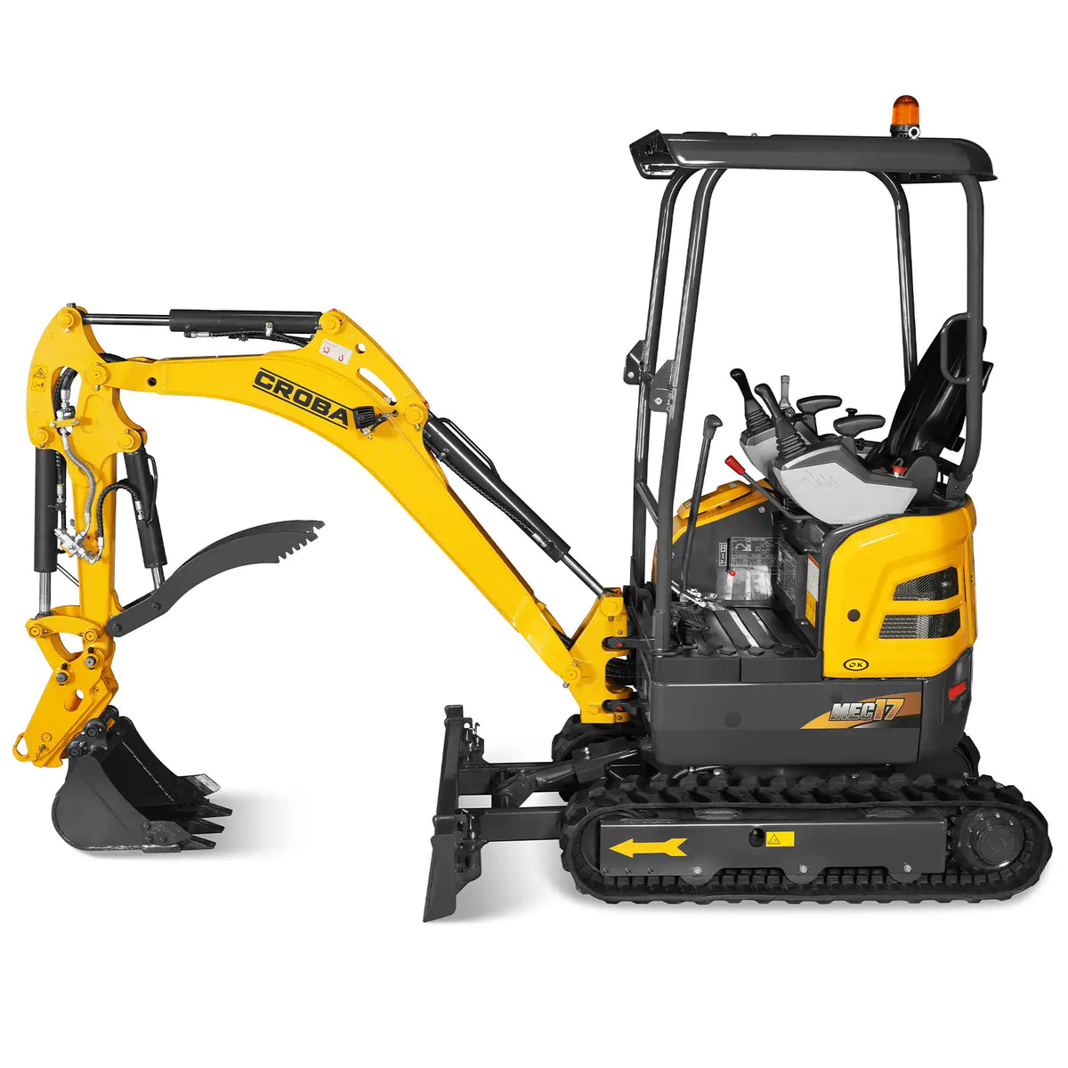 Mini Compact Excavator Kubota D902 Engine,  89" Max. Digging Depth, 1.7 Ton, 4145 LBS Operating Weight,  MEC17