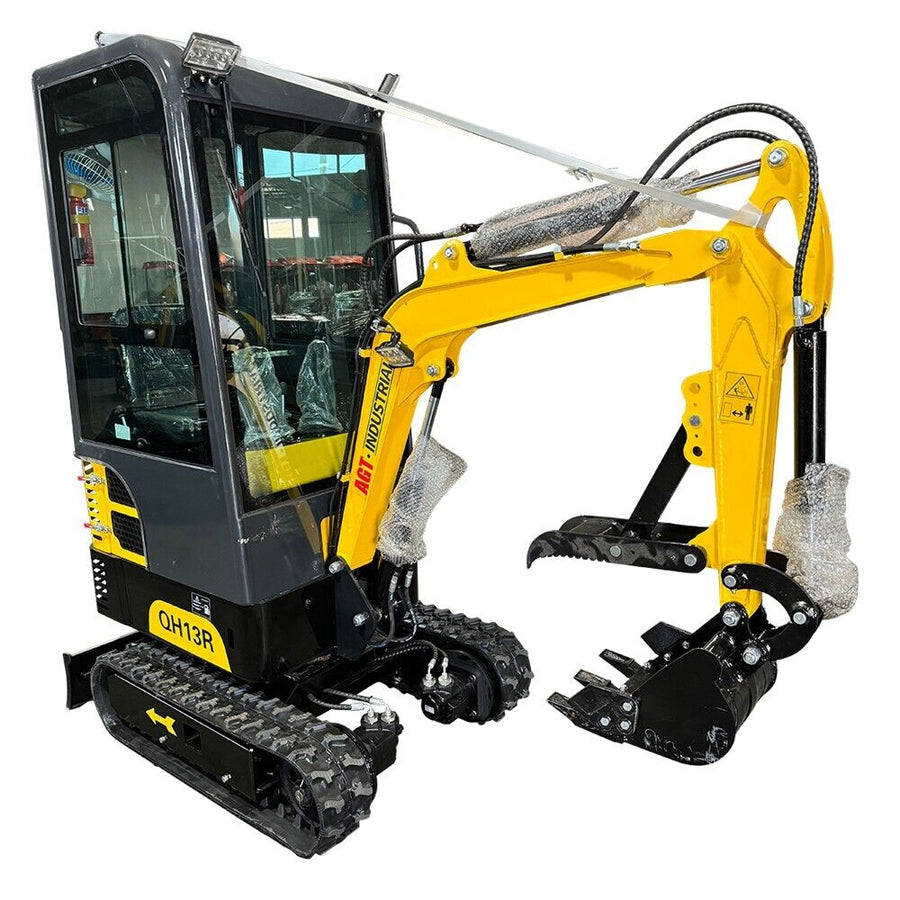 1 Ton Mini Excavator Rato 13HP Engine w/ Enclosed Cab | QH13R