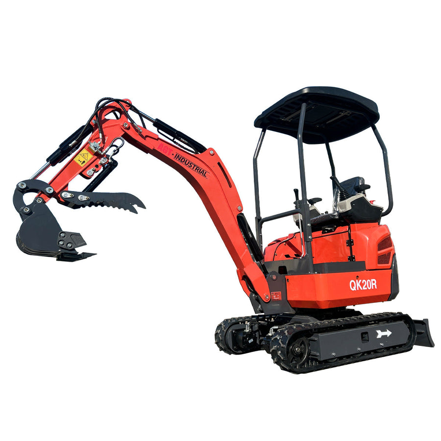 1 Ton Mini Excavator Rato 23HP Engine w/ A/C Enclosed Cab | QK20R