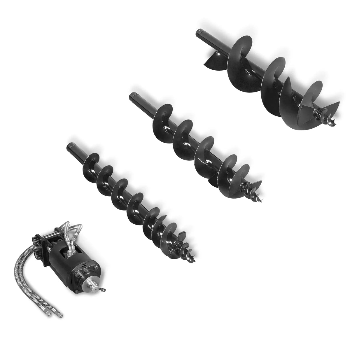 Three-Rod Auger for Mini Compact Excavator MEC17, MEC17PRO (SKU: 150533; 150534）