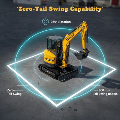 TYPHON NAGA 4.0 Mini Excavator 4 Ton 24.4HP Yanmar Diesel AC/Heat Cabin