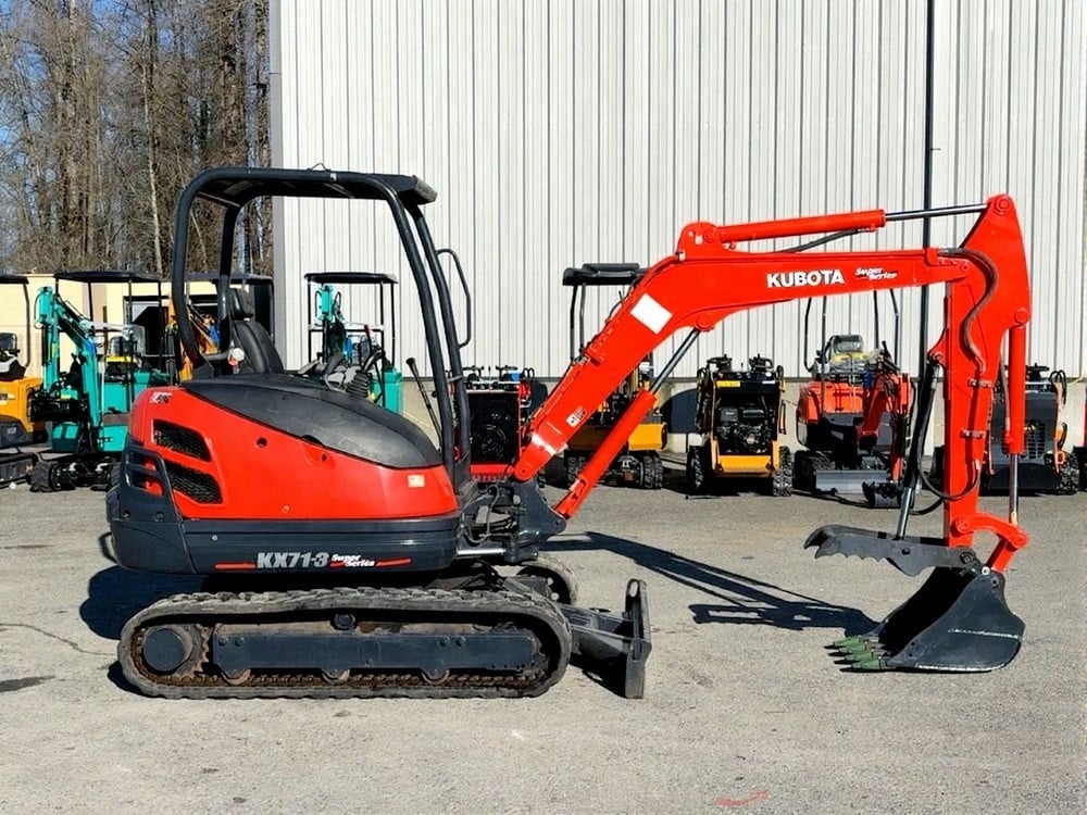 Kubota KX71-3 Mini Excavator Rubber Tracks Backhoe Hyd Thumb Bkt Blade