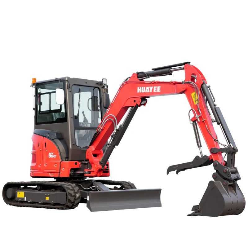 3.5 Ton Industrial Mini Excavator with 24HP kubota Engine & Enclosed Cab | HUAYE