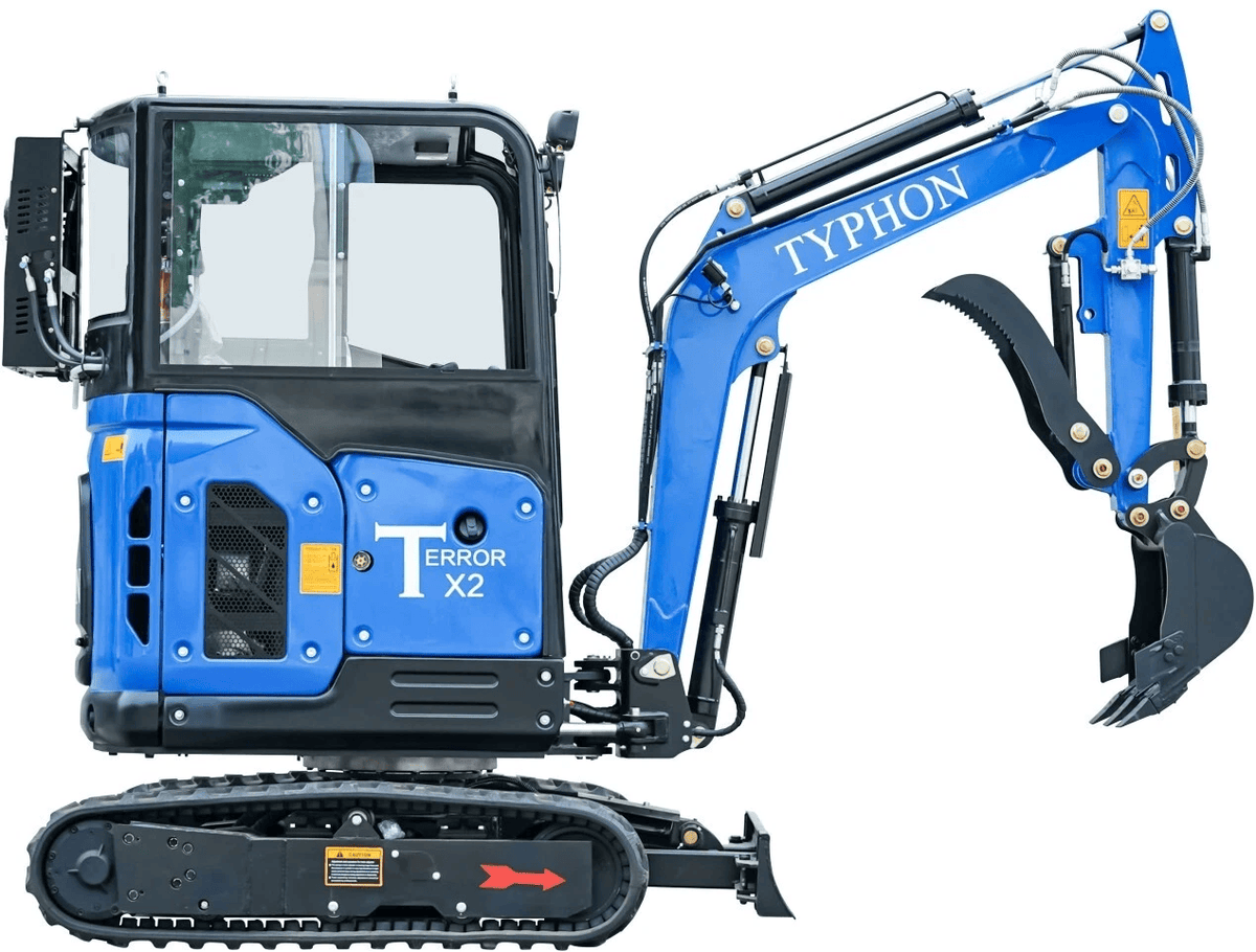 TYPHON TERROR X2 Mini Excavator 2.7 Ton EPA Diesel Kubota V1505 Engine USA