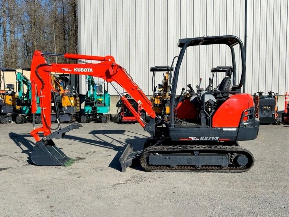 Kubota KX71-3 Mini Excavator Rubber Tracks Backhoe Hyd Thumb Bkt Blade