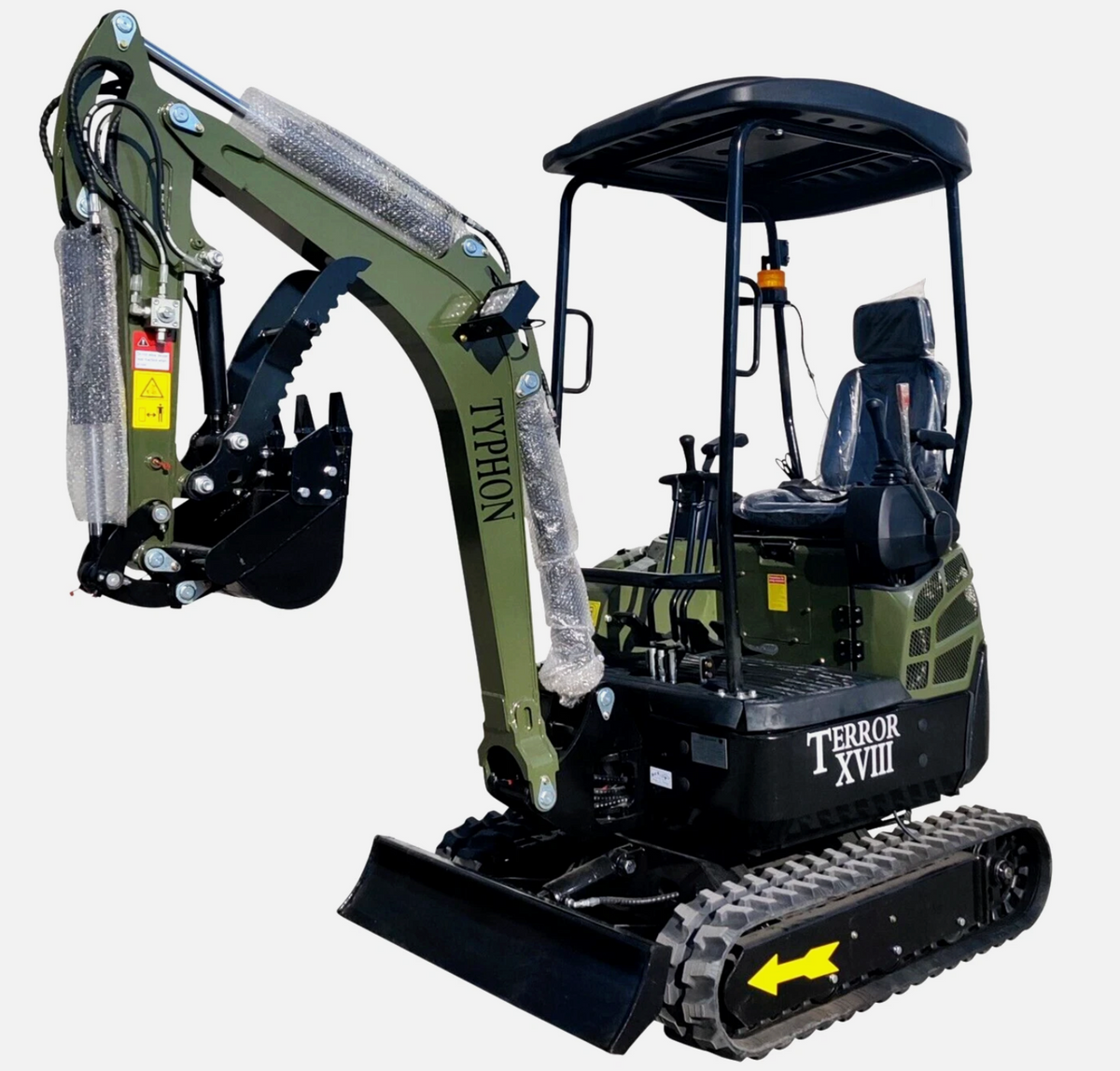 2026 4000 lb Typhon Terror XVIII Mini Excavator Rubber Track with Kubota Diesel