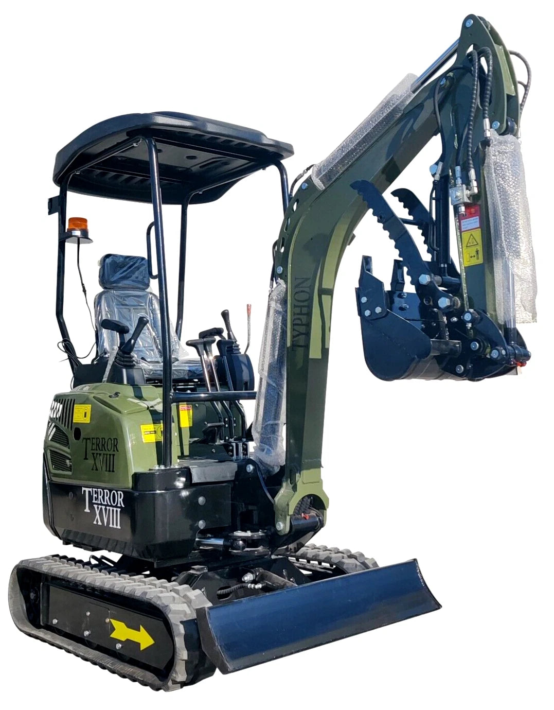 2026 4000 lb Typhon Terror XVIII Mini Excavator Rubber Track with Kubota Diesel