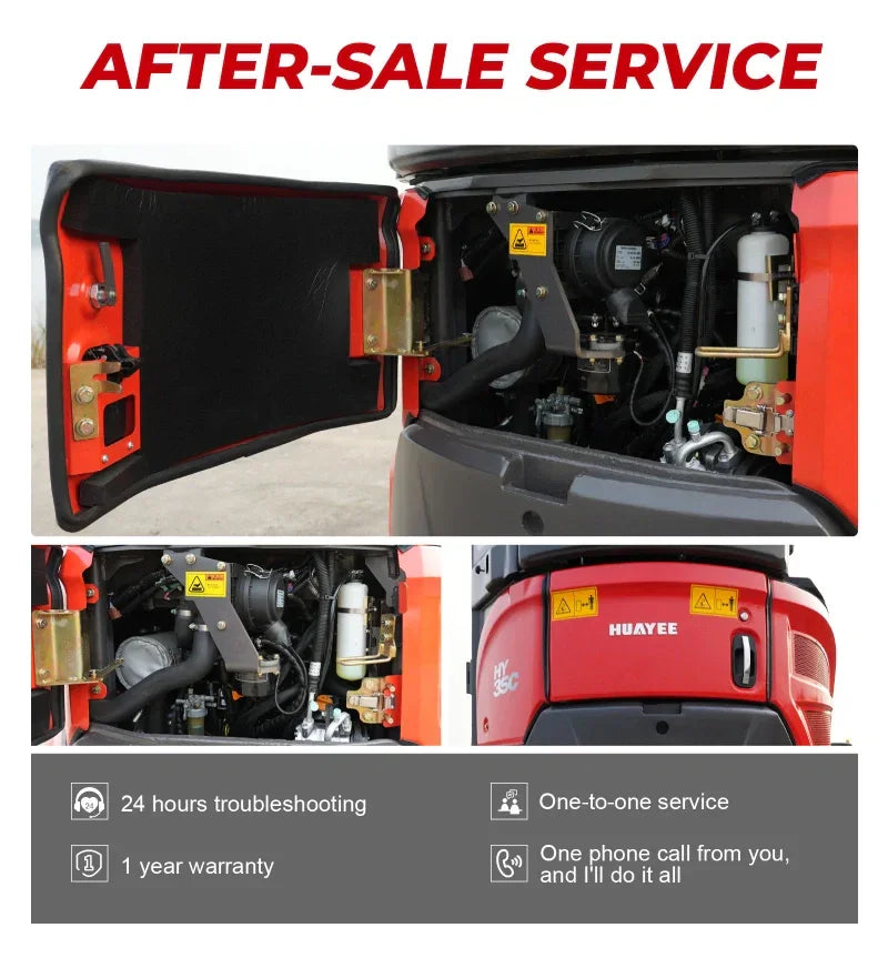 3.5 Ton Industrial Mini Excavator with 24HP kubota Engine & Enclosed Cab | HUAYE