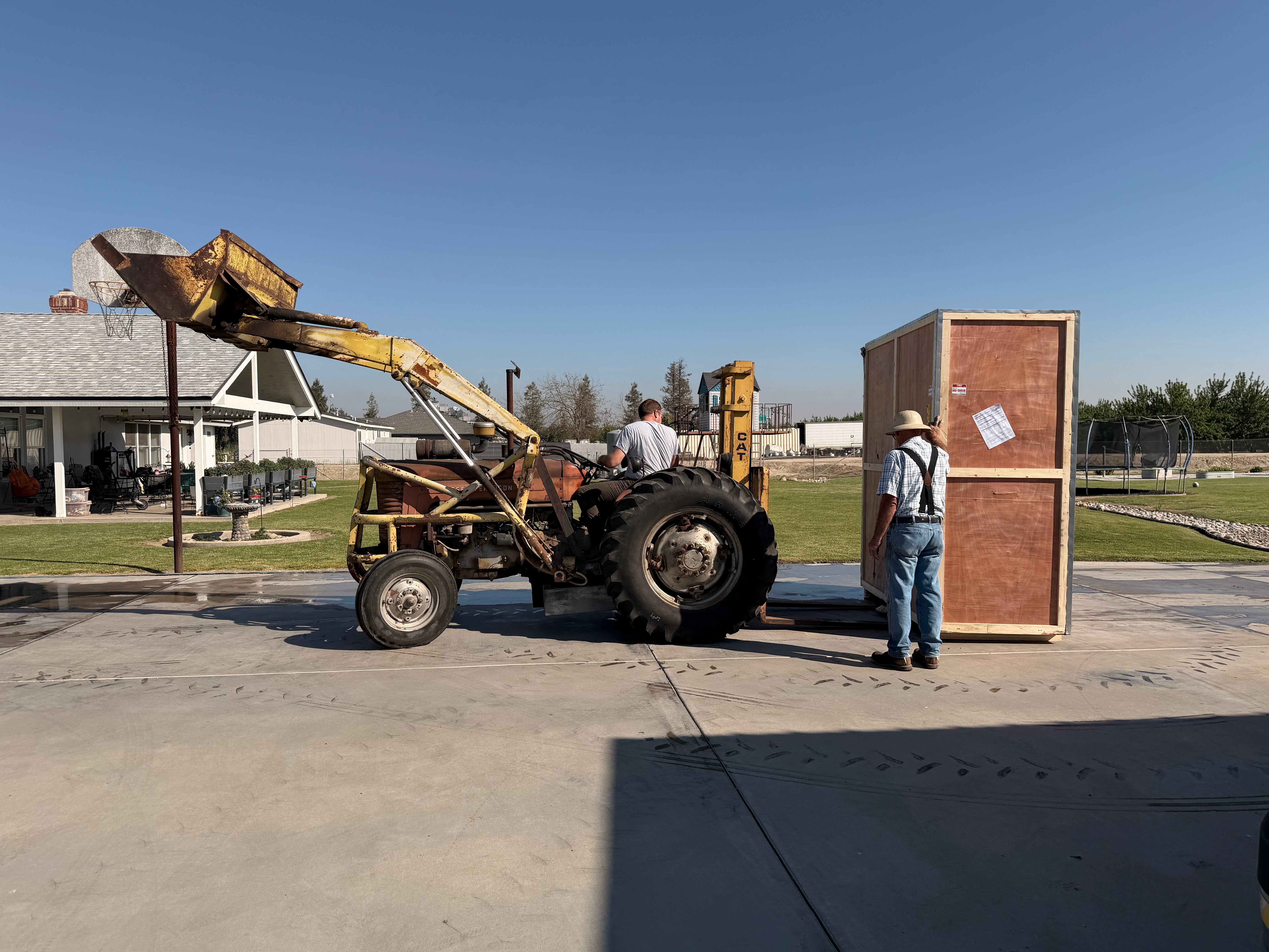 mini excavator being used for farm work